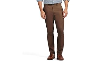 Izod Men's American Chino Flat Front Straight Fit Pant