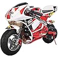 X-PRO Blast Mini Gas Pocket Bike, Mini Bike, Gas-Powered Mini Pocket Motorcycle, Perfect Mini Pocket Bike for Kids (Burgundy)