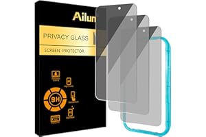 Ailun 3 Pack for iPhone 17 Pro Privacy Screen Protector [6.3 inch] with installation frame, Anti Spy Private Tempered Glass Anti-Scratch Case Friendly