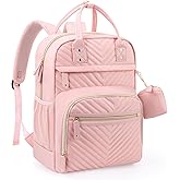Tuwubi Diaper Bag Backpack, Baby Essentials Travel Tote Bag, Multi function Waterproof Backpacks, Travel Essentials with Stroller Straps & Pacifier Case - Light Pink