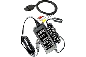 HEORLD AC Power Supply and AV Cable for Gamecube, AC Power Supply Adapter for Gamecube NGC System,Power Cord Compatible Nintendo Gamecube Console