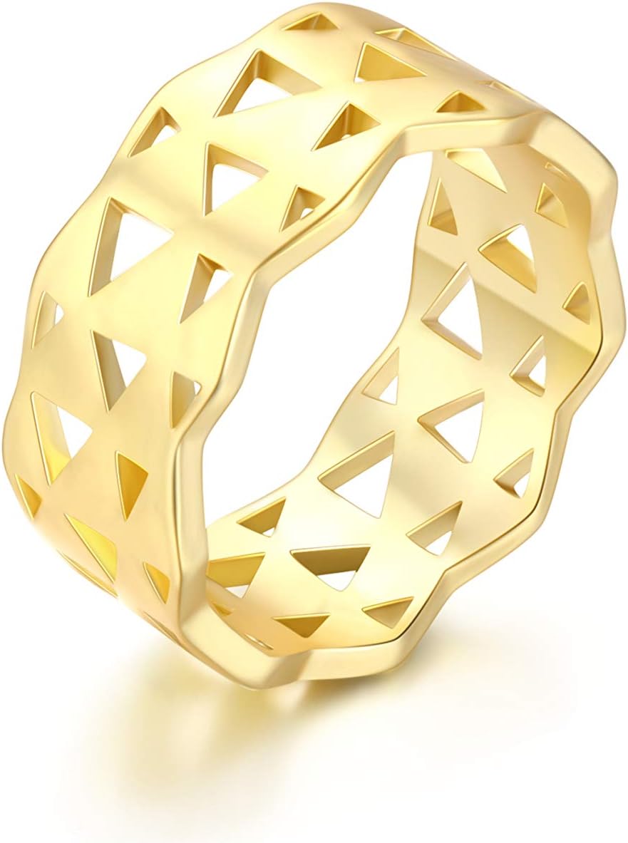 Valloey 14K Gold Filled Thin Beaded Full Bead Sterling Twisted Rope Black CZ Wedding Band Stacking Tiny Rings for Women