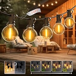 kolpop 50FT Outdoor String Lights Dimmable with