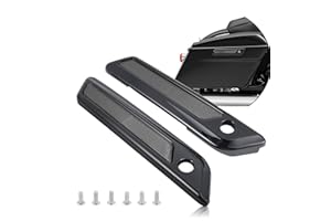 BRZOXIN Saddle Bag Latch Covers for Harley, Saddlebag Hinge Latch Covers with Reflectors Fit for 2014-2023 Touring Road King Road Glide Street Glide Ultra Limited (ABS, Black)