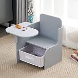 Rainbow Tree Kids Table and Chairs Set 2 in 1 with Storage Grey view 5