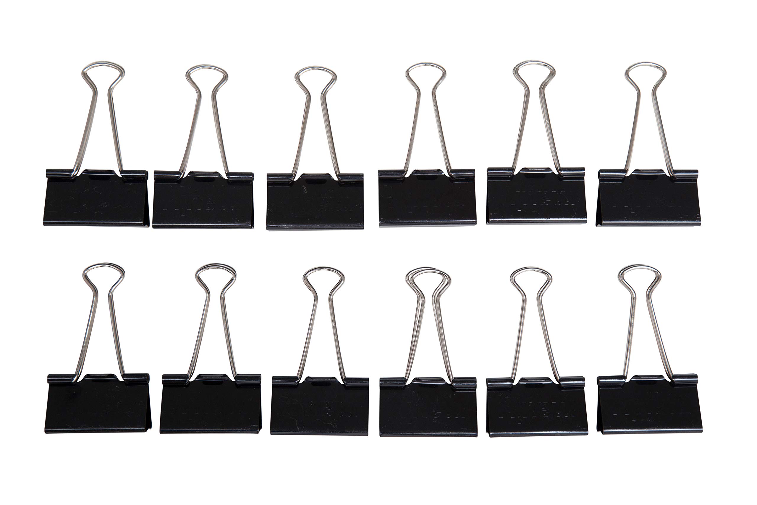 Maul Mauly 214 2144190 Binder Clips in Cardboard Packaging 41 mm / 19 mm Pack of 12 Black