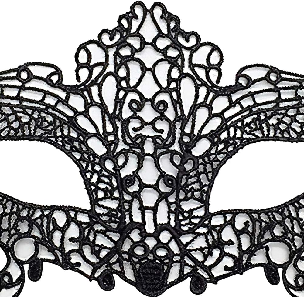Jamron Women Sexy Black Lace Eye Mask for Masquerade Halloween Party Prom Ball Carnival Dress Mask SN07830 Big Fox - Image 5