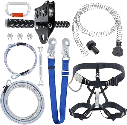 Amazon Com 98 Feet Zip Line Kit For Kids And Adult Up To 350 Lb