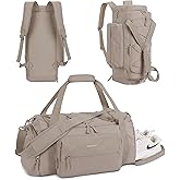 BAGSMART 4-IN-1 Gym Bag for Women Men, TSA Lightweight Duffle Bag for Travel with Shoe Compartment & Wet Pocket, 22L/30L/38L Tactical Backpack with 40oz Water Bottle Holder