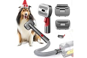 BTD-DARBY Pet Dog Grooming Kit for Dyson Vacuum V7 V8 V10 V11 V12 V15(Not Included),Dog Deshedding Brush Attachment for Shedding Grooming,5Pcs Dog Hair Groomer Tools for Cat and Other Animals