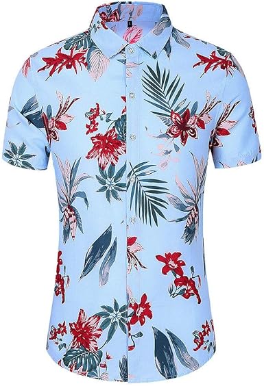 slim fit hawaiian shirts amazon
