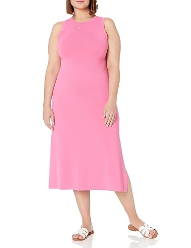 The Drop Women's Gabriela High Neck Side Slit Maxi Sweater Dress