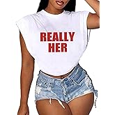 LovelyWholesale Womens Cropped Graphic Tees Cap Sleeve Tops Summer Short Sleeve T Shirts