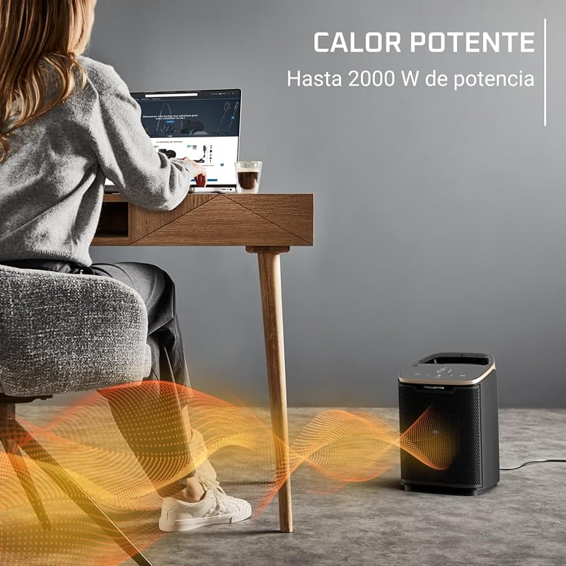 Conforto Intenso +, Aquecedor, Tecnologia cerâmica potente, 2000 W, Ecrã Digital, Muito silencioso 29 dB(A), Modo Eco, 4 definições de potência e modos de uso, SO9361F0 — foto 2 de 6