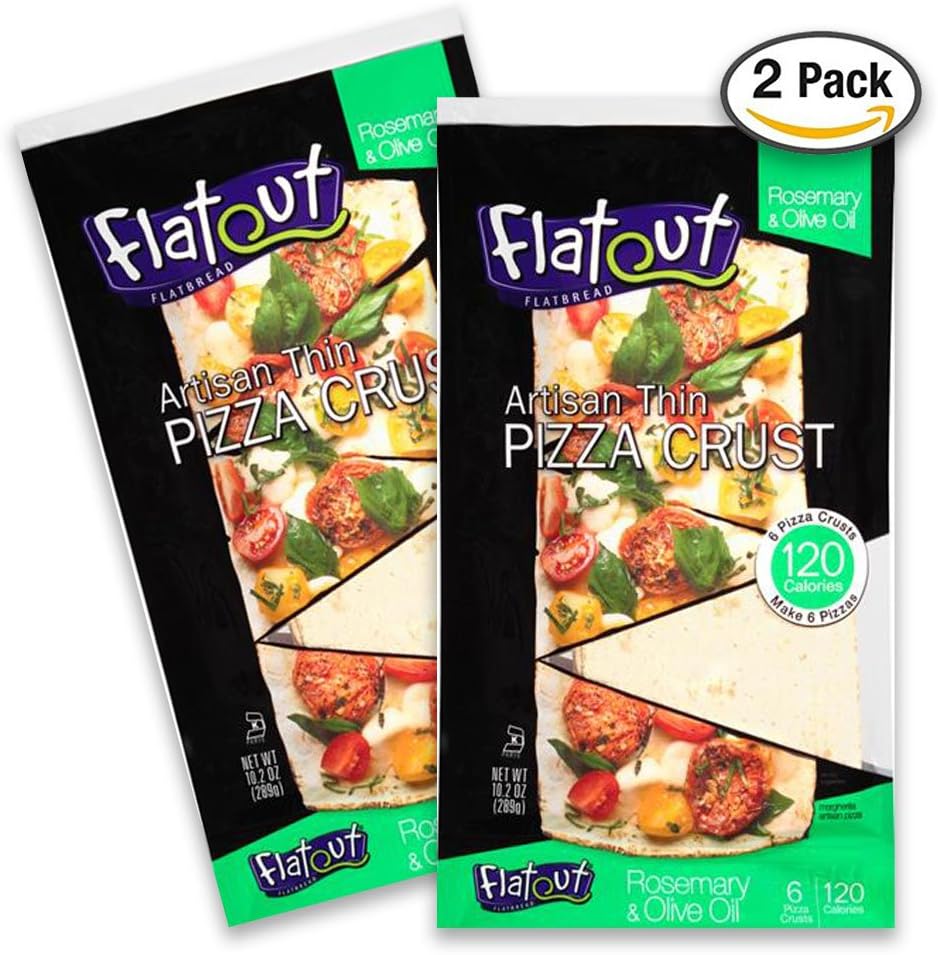 FLATOUT Artisan Thin Pizza Crusts ROSEMARY OLIVE OIL 130 Calories 4
