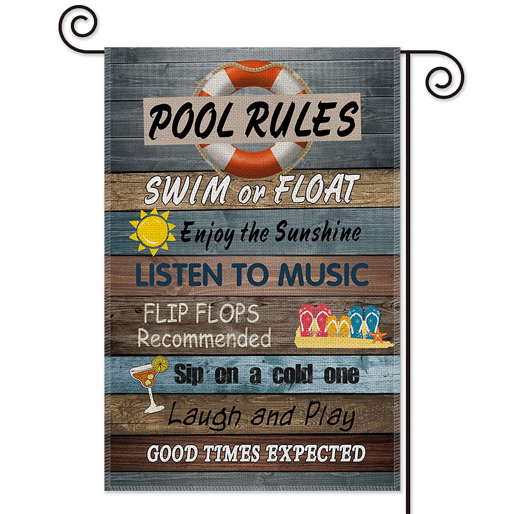 AGMdesign Watercolor Welcome Garden Flag, Spring Garden Flag, Double Sided Waterproof Burlap Yard Flag Seasonal Spring Summer Outdoor Decoration 12.5 x 18 Inch (Beige)