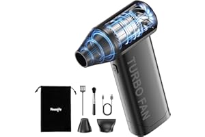 Houselife Cordless Snow Blower for Car, Handheld Electric Snow Blower with Brushless Motor, 150000 RPM Mini Turbo Snow Blower Battery Powered, Portable Blowers for Light Snow on Windows/Stairs/Patio