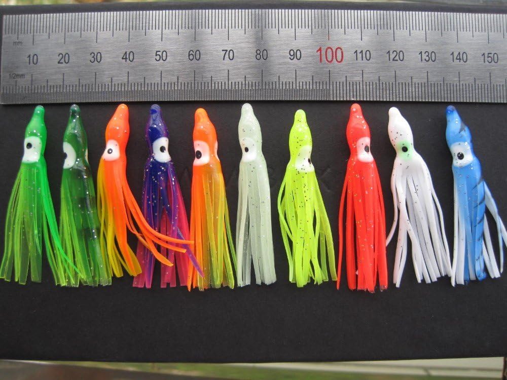 Octopus Lure Squid Jigs 20pcs Length:5cm Mix Colors Fishing Ice Jig Tackle