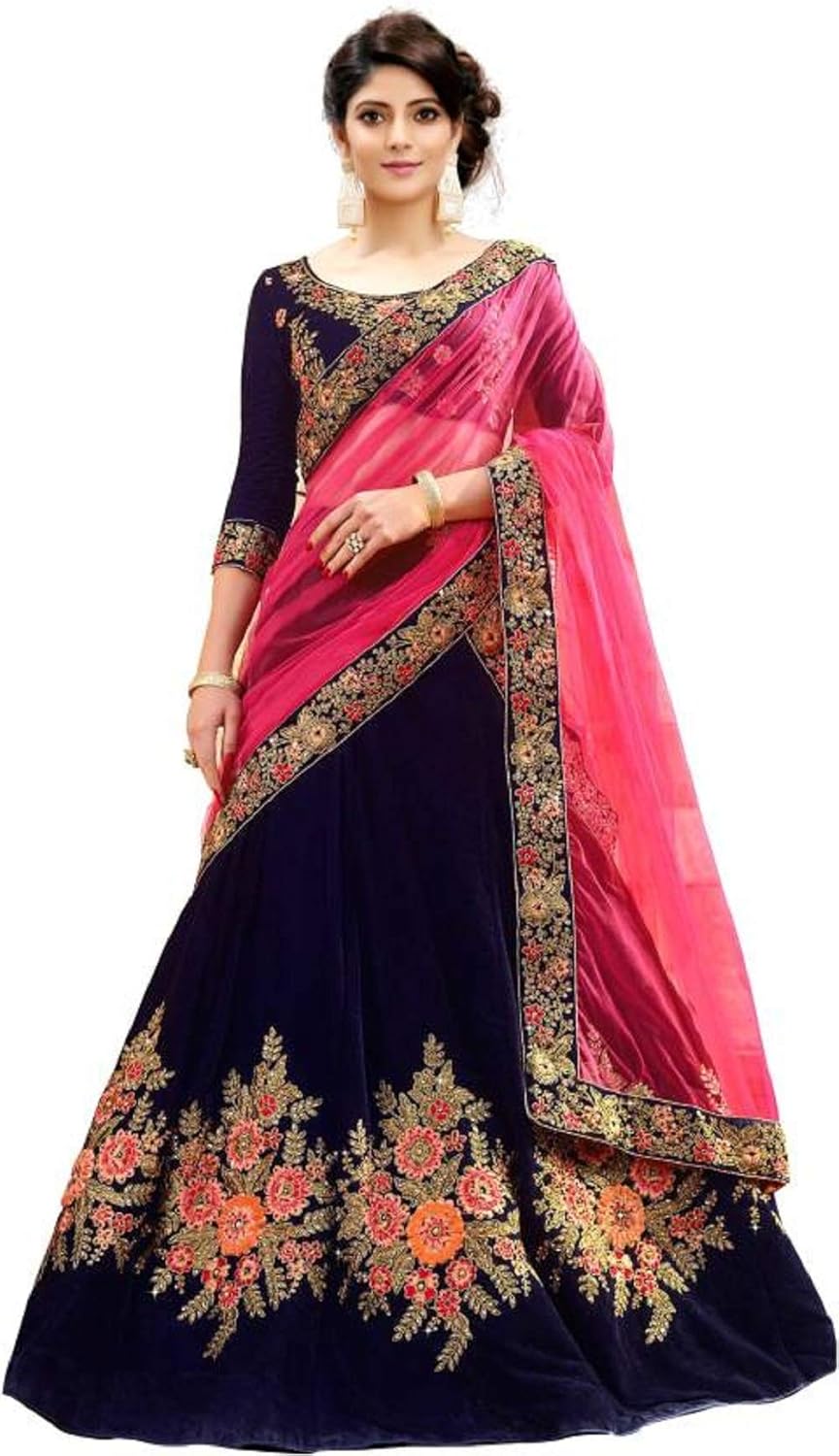 mrs women women's cotton silk lehenga choli (xie_beige_free size)