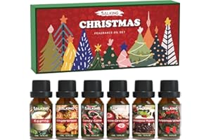 SALKING Christmas Essential Oils Set – Holiday Fragrance Oils for Candle & Soap Making, Home Diffusers, Humidifiers, and Arom
