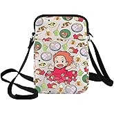 BWWKTOP Ponyo Anime Crossbody Bag Ponyo & Sosuke Gift Goldfish Princess Messenger Bag Kawaii Ponyo Merchandise