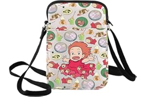 BWWKTOP Ponyo Anime Crossbody Bag Ponyo & Sosuke Gift Goldfish Princess Messenger Bag Kawaii Ponyo Merchandise