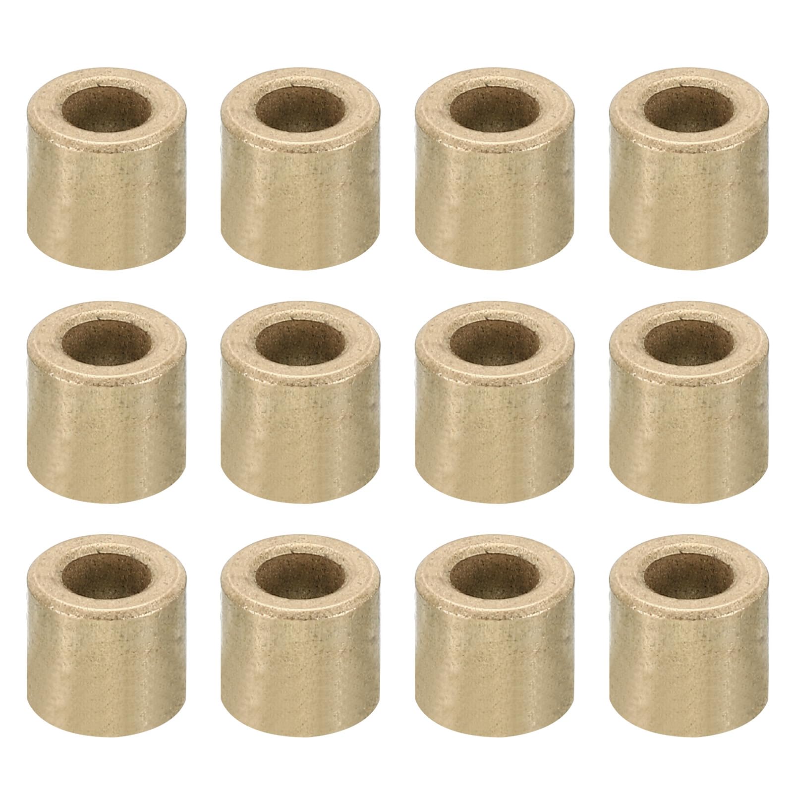 PATIKIL M5 Brass Spacers, 12 Pcs Metal Spacer Brass 5mm ID x 9mm OD x 10mm L Brass Spacers Screw Standoff for 1/5 Inch or M5 Screw