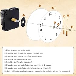 Quartz Clock 12888 Movement Replacement Set, Wall