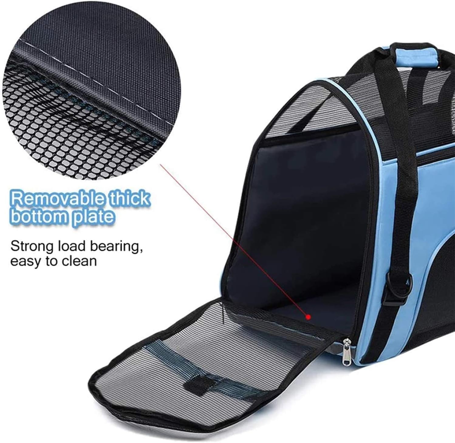 Pet Dog Cat Carrier Bag Puppy Handbag Portable Pet Travel Bag Soft Sided Bag Airline Approved with Breathable Mesh Pouch Pet Car Seat Booster Puppy Cage Tote for Small Medium Dogs Cats Puppies Rabbit - Image 5