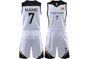 Custom Basketball Jerseys Any Name Number Team Logo - Basketball Uniform Set for Men Boys Kids Aldult