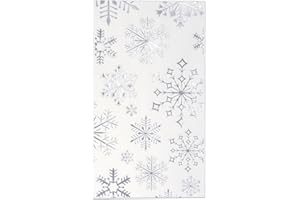 Gift Boutique 100 Christmas Snowflake Guest Napkins Holiday Disposable Paper Napkin Silver White Snowflakes Dinner Hand Napkins Towels for Home Dinner Buffet Xmas Decorative Party Supplies Decorations