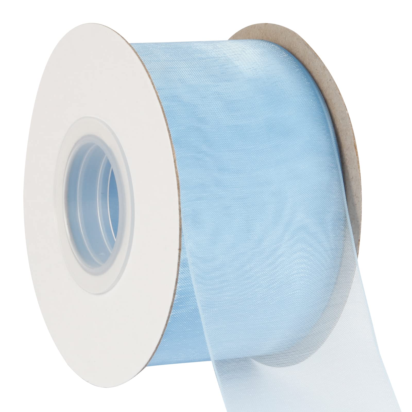 AVANAVA 50mm Wide Sheer Organza Ribbon Multi-Colors for Gift Wrapping Bouquet Wedding Decoration Floral Arrangement - 45 Meters (Copen)