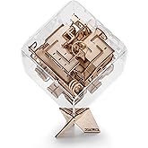 Intrism Pro - 3D Puzzles for Adults, Wooden Marble Maze Kit to Build, Play, & Display, 8" Cube, DIY Crafts for Teens, Brain Teaser Puzzles, 217 Pieces of Laser-Cut Wood