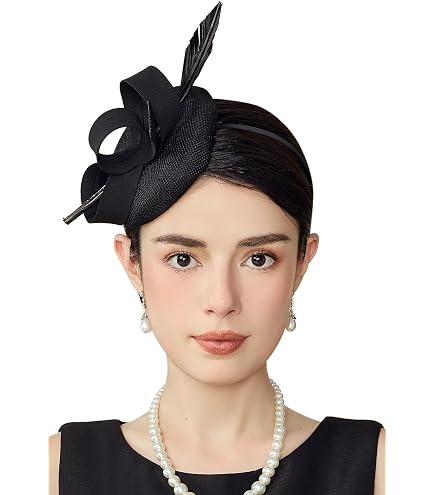 4895 Tea Party Fascinator Hat For Women Kentucky Headwear Derby Pillbox 71WrX2VRe-L._AC_SY350_QL65_.jpg main image 4