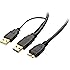Cable Matters Gold-Plated SuperSpeed USB 3.0 Y-Cable (20 Inches)