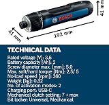 Bosch Professional GO 3 Screwdriver with 8 Bit Set USB-C Case Light view 5