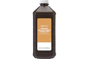 Amazon Basics Hydrogen Peroxide Topical Solution USP, First Aid Antiseptic for Cuts, Scrapes and Wound Disinfection, 32 fl oz, 1-Pack
