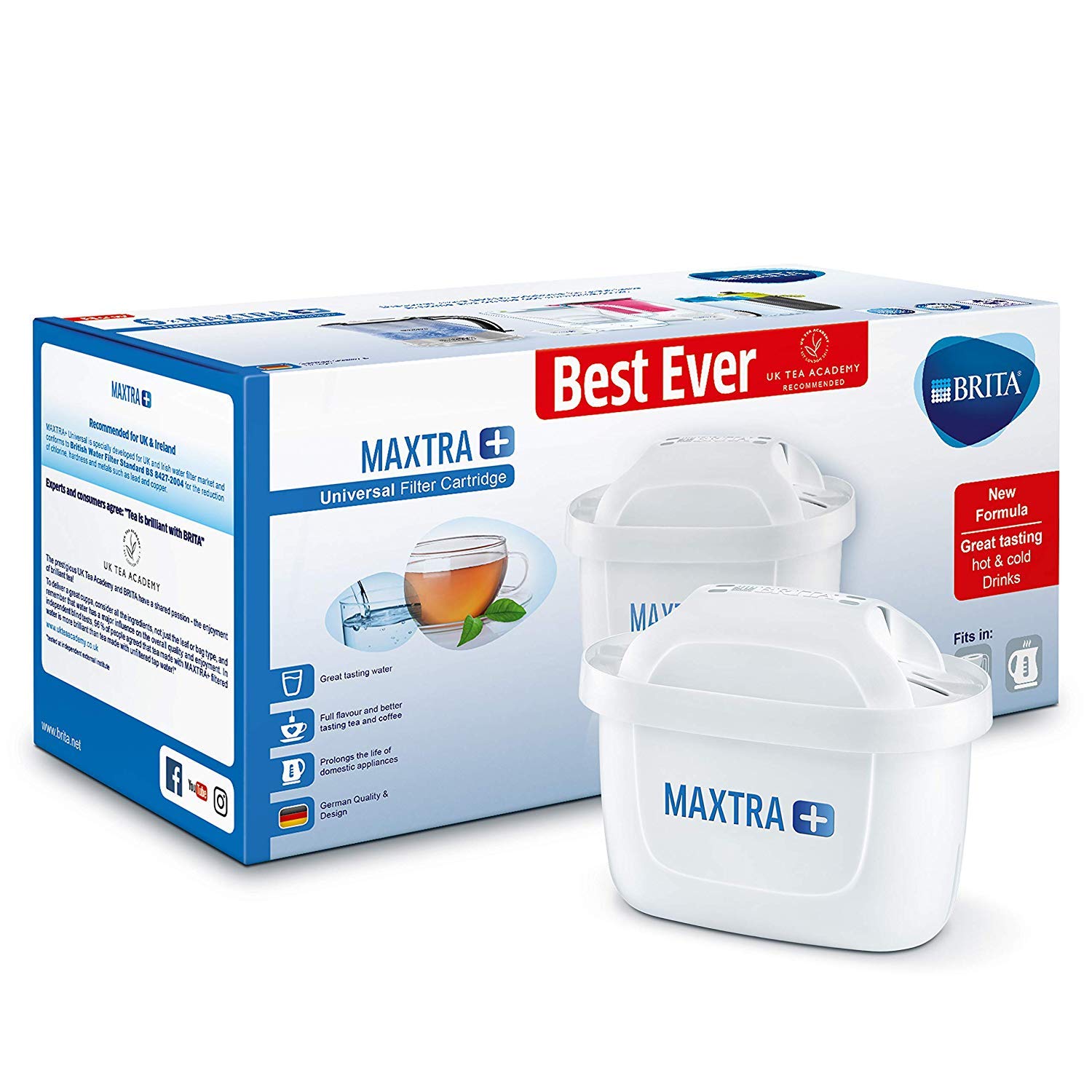 BRITA Maxtra+ Water Filter Cartridges, White, Pack of 6 (UK Version) Amazon.in Home & Kitchen