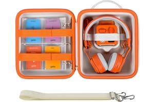 casmilee Case Compatible with Yoto Mini Kids Audio & Music Player, Portable Radio Storage Holder for Children Speaker Headphone, Charging Cable and Up to 160 Audiobook Welcome Cards- White (Box Only)