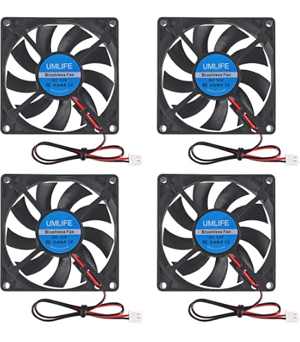 EMSea 2-poliger Lüfter 80x80x15 Mm – 12V, 0,40A, Kompatibel Mit Delta EFB0812HHB, Bürstenlos