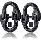 Hammerlock Safety Chain Connector, 1/2 Hammerlock Coupling Link, Tow Hitch Safety Chain Hammerlock Connector Link, 1/2 Inch Tow Hitch Safety Chain Connector Link Hammerlock Grade 80, 12000 Lbs Loading