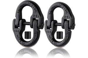 9TH SHOP Hammerlock Safety Chain Connector, 1/2 Hammerlock Coupling Link, Tow Hitch Safety Chain Hammerlock Connector Link, 1/2 Inch Tow Hitch Safety Chain Connector Link Hammerlock Grade 80, 12000 Lbs Loading