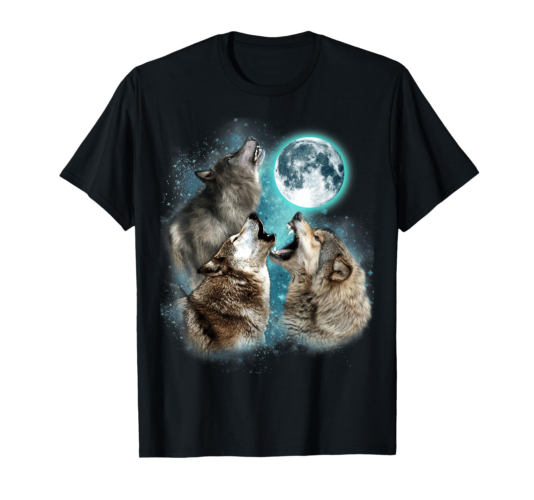 Photo 1 of 3 Wolf Moon Howling Wolf Head Funny Wolves for Men Women T-Shirt