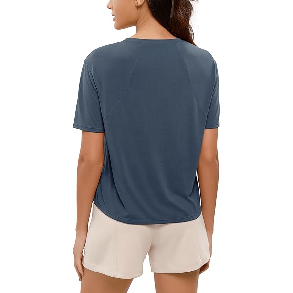 Barefoot Dreams CozyChic Ultra Lite Cap Sleeve Tee, Blue