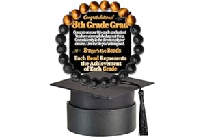 TEMULNEE 5th 6th 8th Grade Graduation Bracelets Gifts for Her Him Grad Card Congratulations Gift Graduates Cap Box Graduating Daughter Son Granddaughter Grandson Nephew Niece Bracelet Jewelry Ideas Unique
