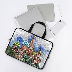 Uasibuni Colorful Castles Pattern Slim Laptop Bag