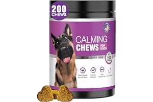 TTLXRL Calming Chews for Dogs 200pc Dog Calming Treat and Bites with Melatonin - Anxiety and Stress Relief Treats for Dogs Puppy Sleep Aid Calm Dog with Noise,Thunder,Barking,Separation,Chewing