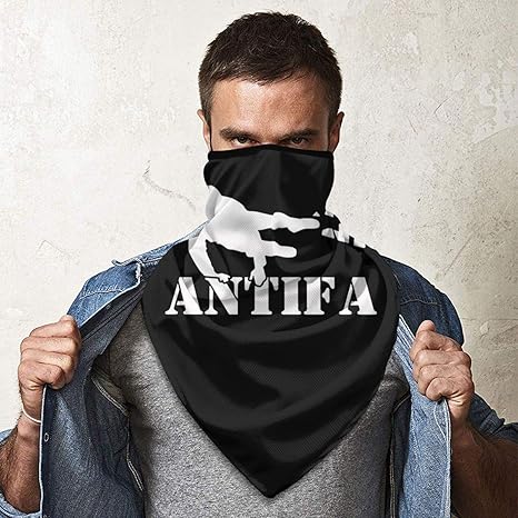Antifa Windproof Sports Face Mask Scarf Bandana Balaclava Black At Amazon Men S Clothing Store
