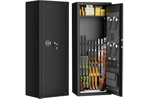 INTERGREAT 8-12 Gun safes,Rifle Safe,Gun Safes for Home Rifle and Pistols, Long Gun Safe for Rifle Shotgun for Home,Quick Access Rifle Safes,Adjustable Shelves, Easy Assemble