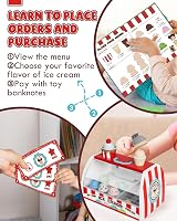 Lehoo Castle Ice Cream Toys for Kids 28pcs Counter Set Pretend Play 3+ view 2